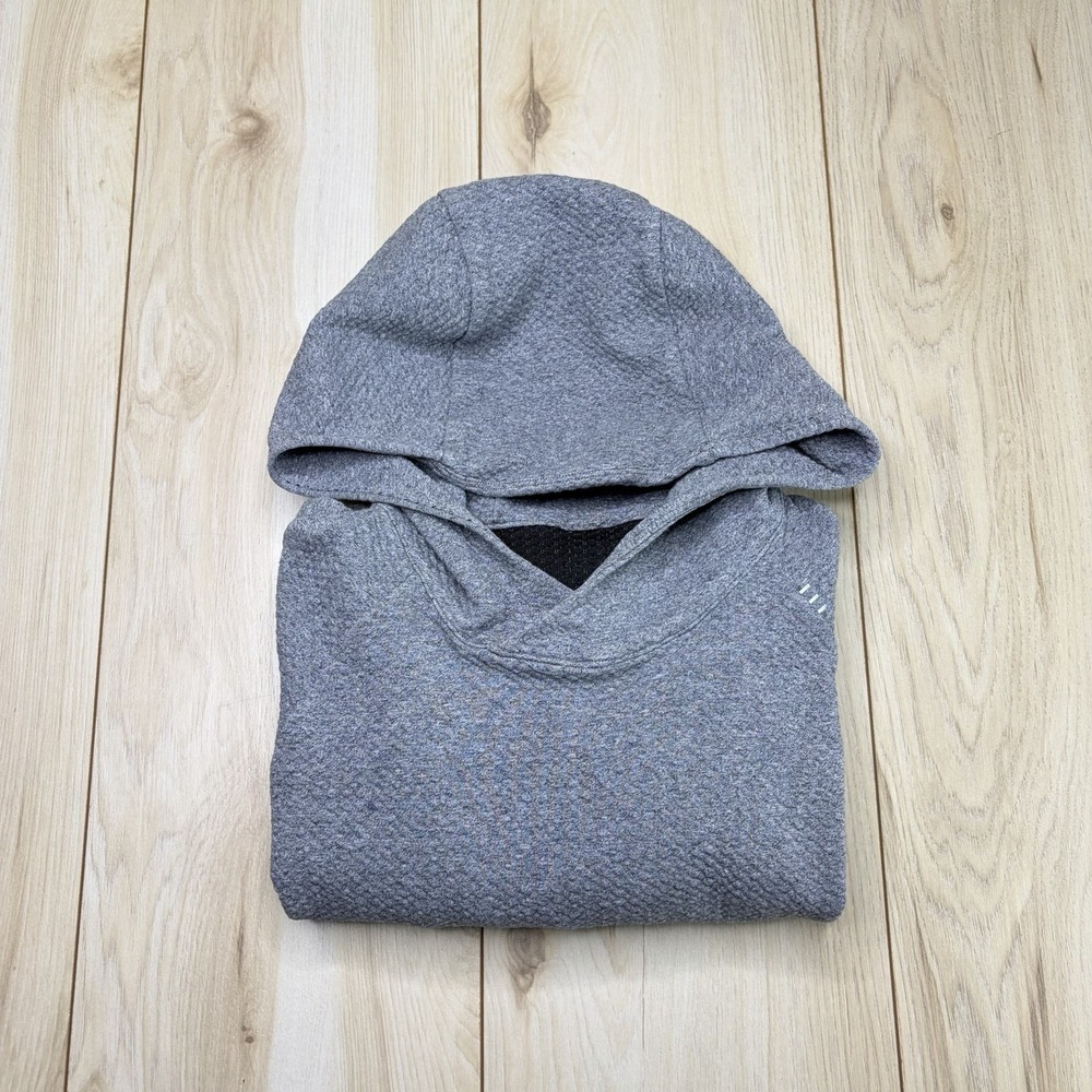 Lululemon Hoodie Mens Double Knit Textured Pullover Hoodie Gray Size Small